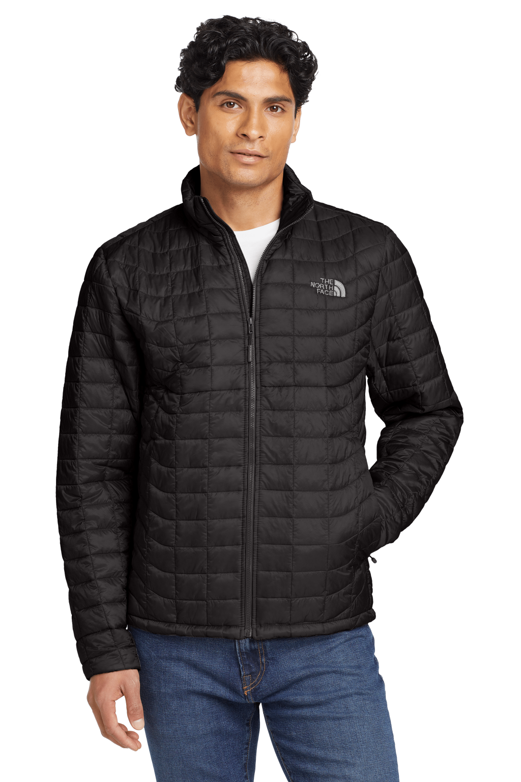 The North Face Black White Cloud Print Puffer Jacket