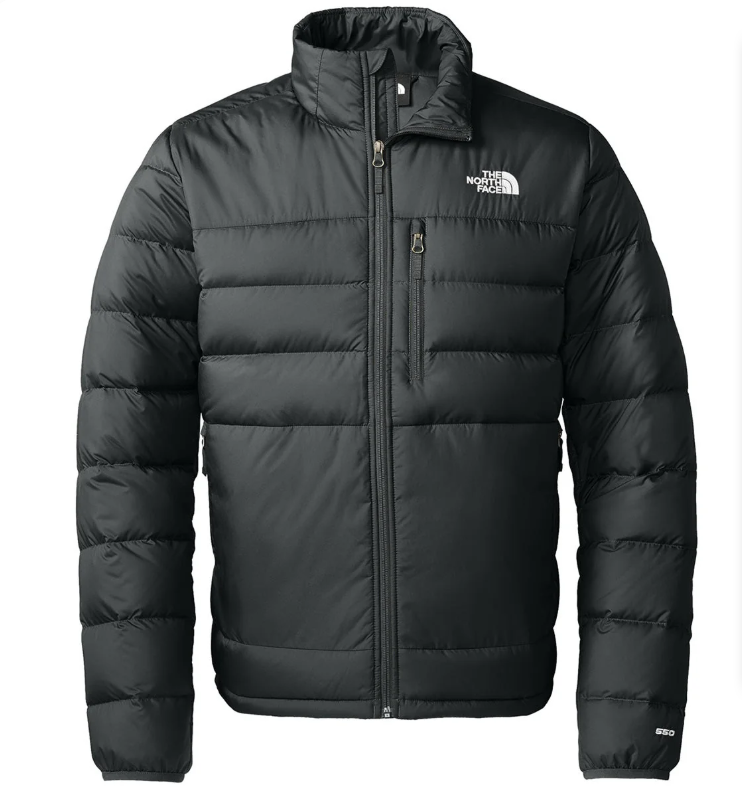 The North Face Black Stand Collar Chest Pocket Puffer Jacket