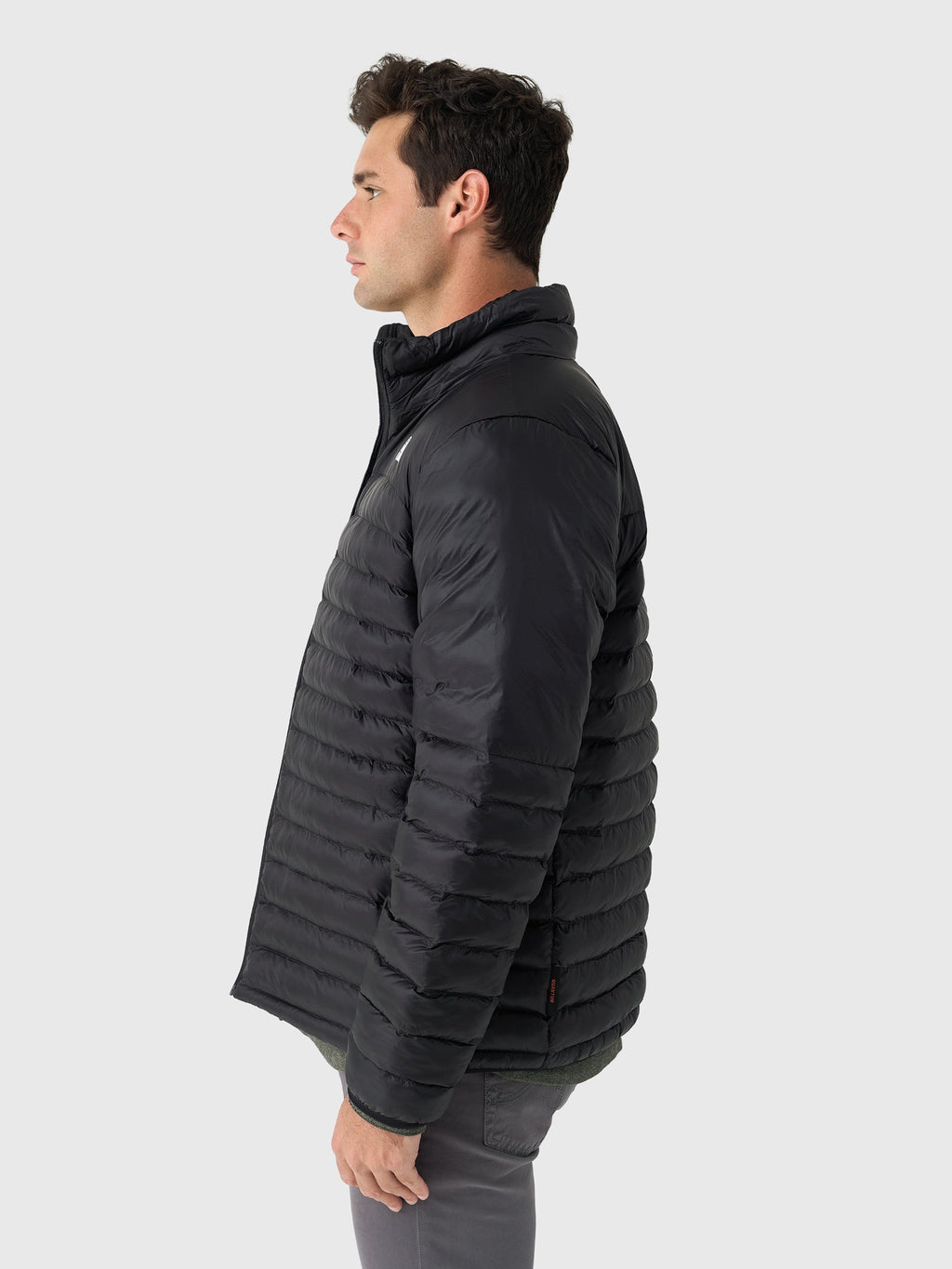 The North Face Black Stand Collar Quilted Jacket