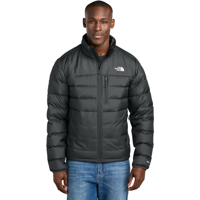 The North Face Black Stand Collar Chest Pocket Puffer Jacket
