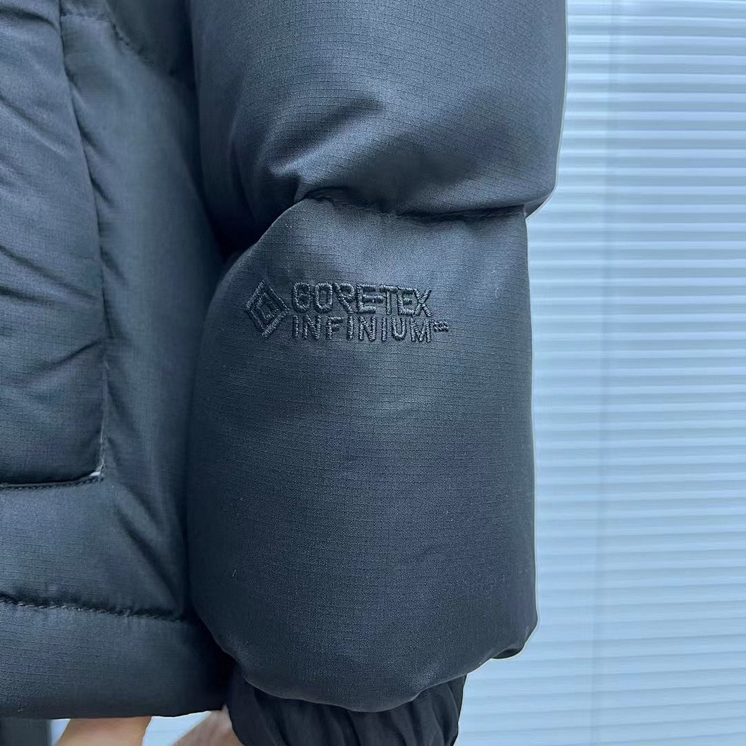 The North Face Black Tonal Logo Hooded Puffer Jacket