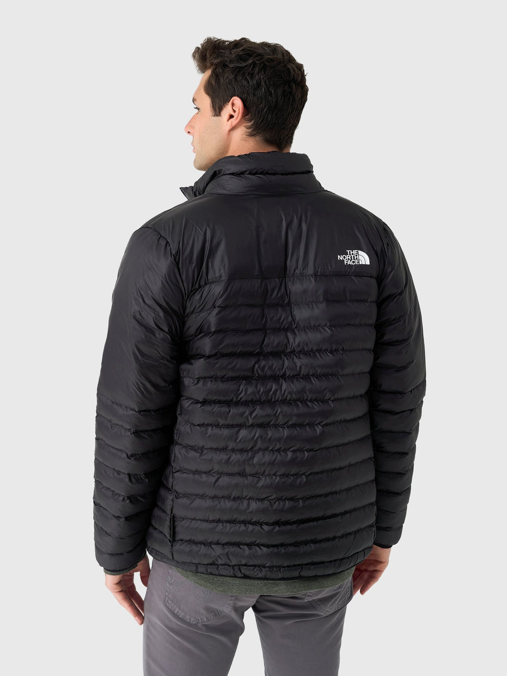 The North Face Black Stand Collar Quilted Jacket