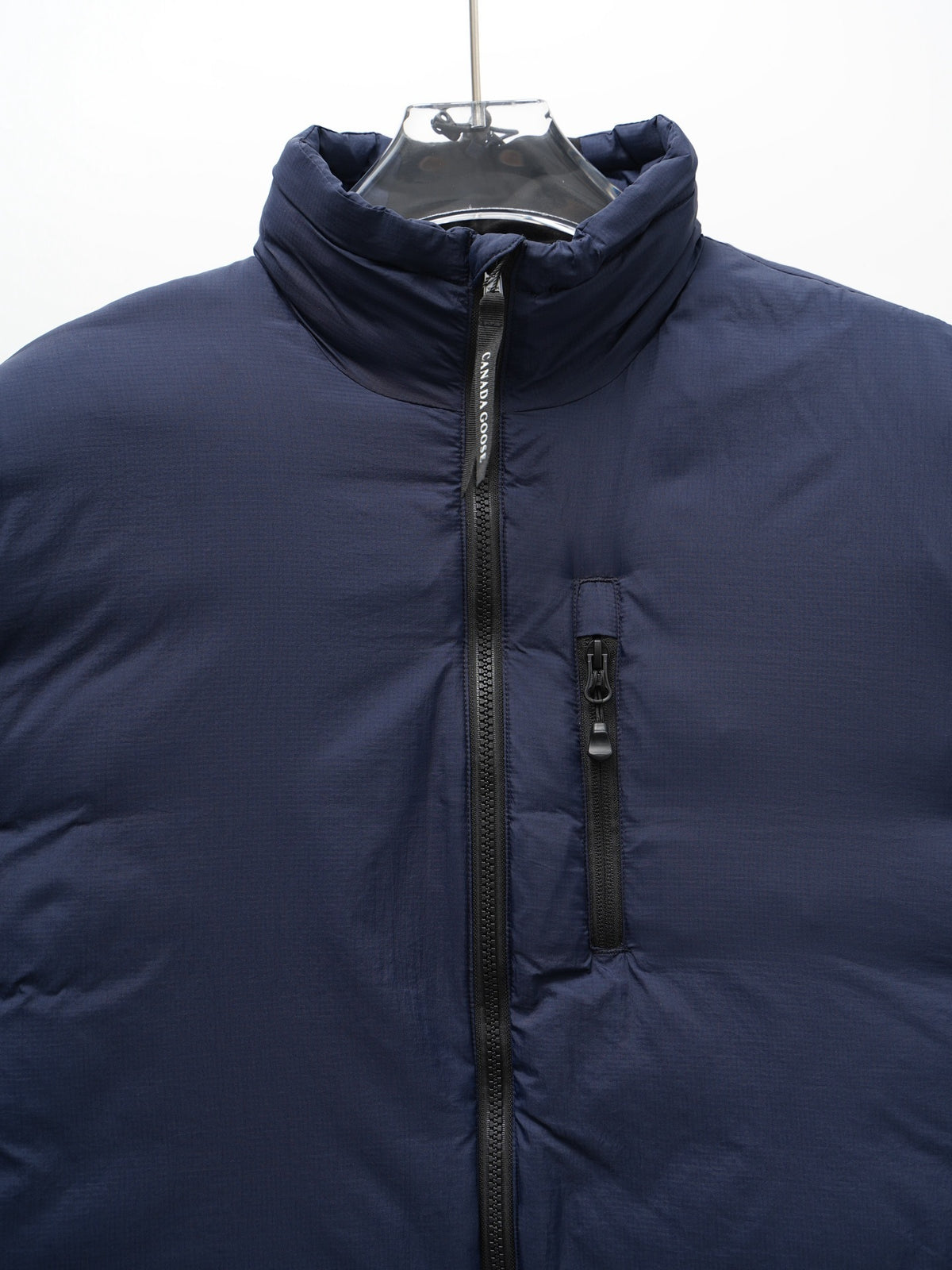 Canada Goose Navy Blue Stand Collar Zip-Front Puffer Jacket