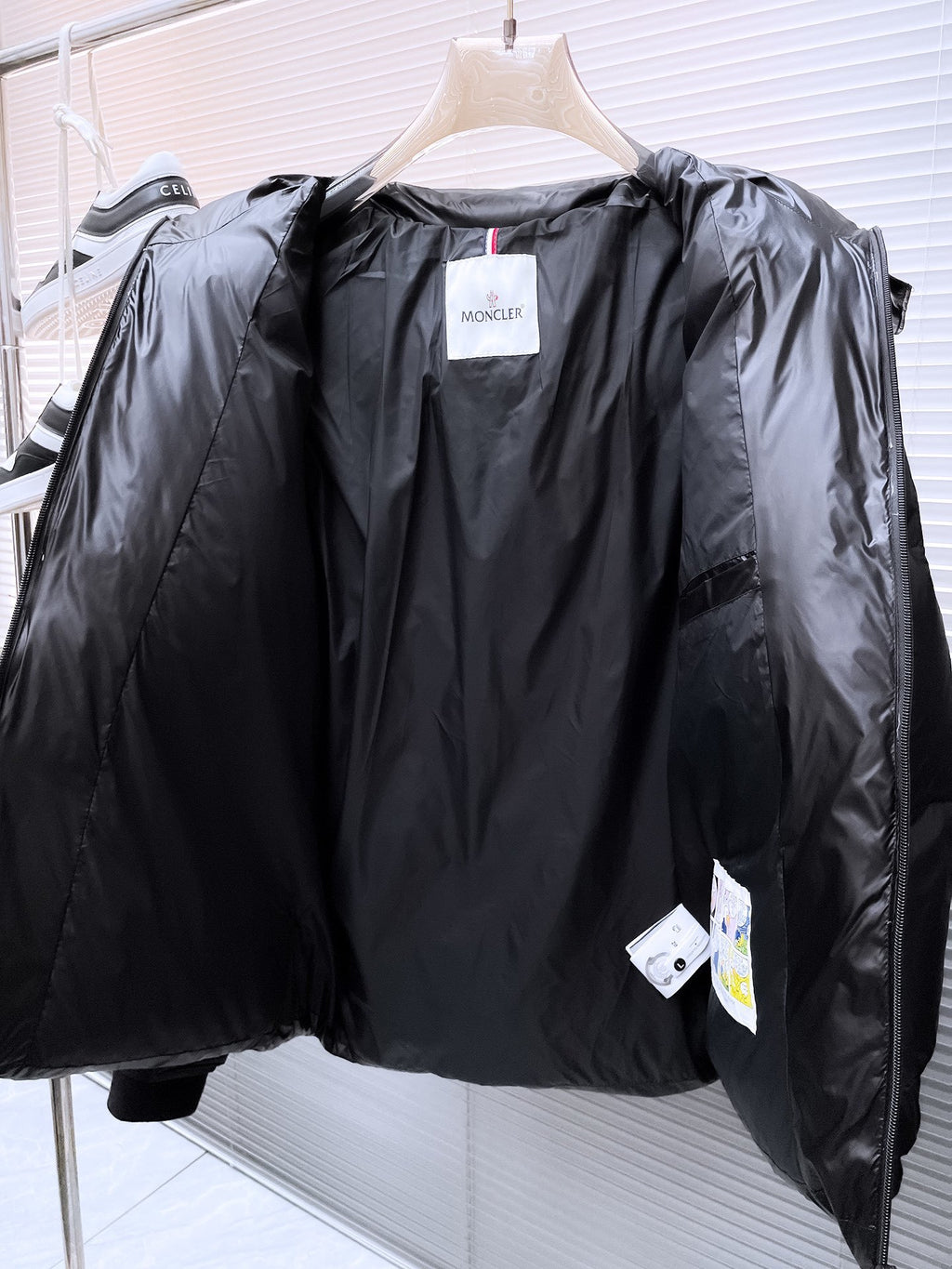 Moncler Black Hooded Puffer Jacket with Back Logo