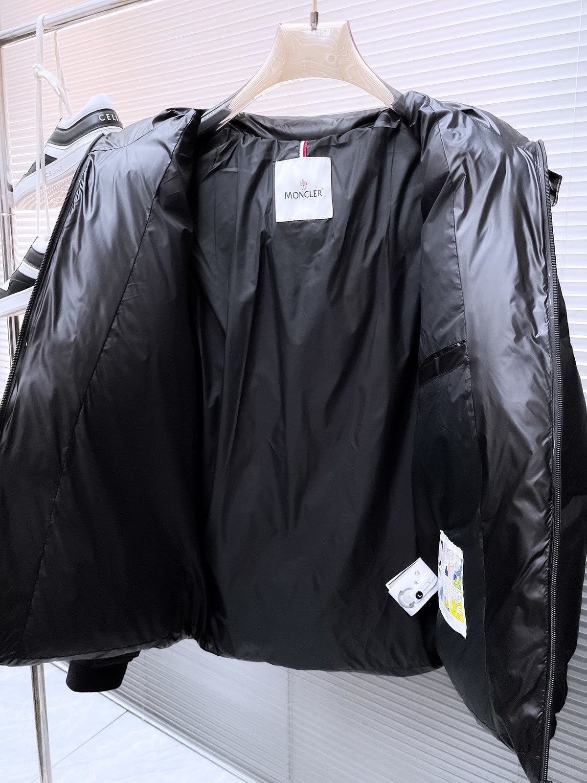 Moncler Black Hooded Puffer Jacket with Back Logo