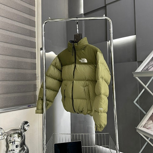 The North Face Olive Green Colorblock Puffer Jacket
