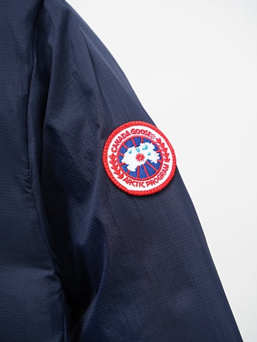 Canada Goose Navy Blue Stand Collar Zip-Front Puffer Jacket