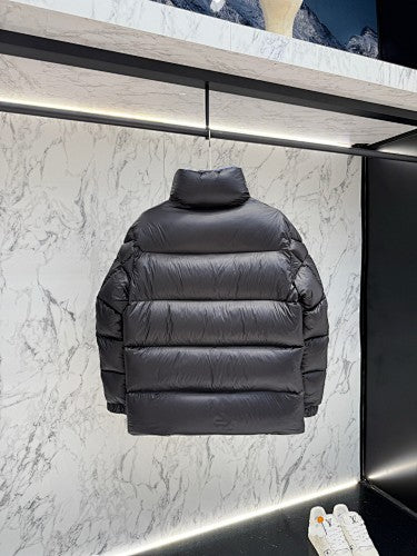 Moncler Black Blue Lining High Collar Puffer Jacket