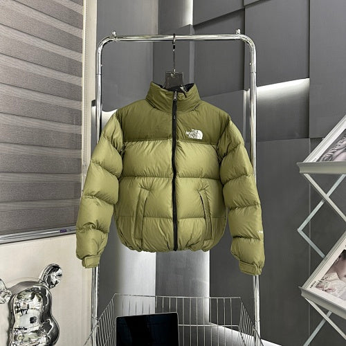The North Face Olive Green Colorblock Puffer Jacket