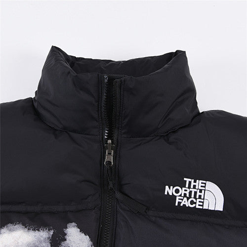 The North Face Black White Cloud Print Puffer Jacket