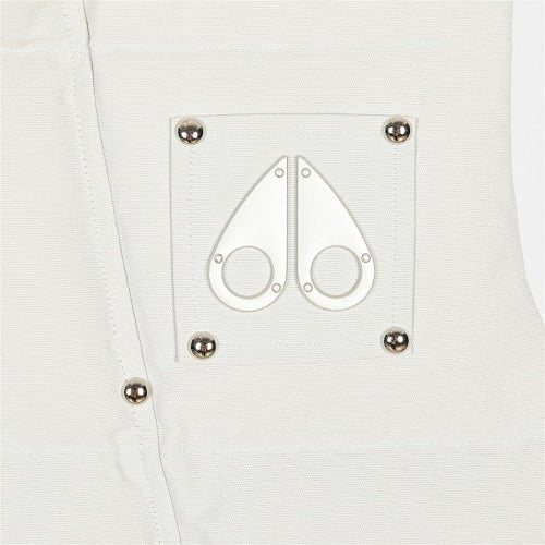 Moose Knuckles White Studded Quilted Puffer Vest