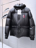 Moncler Black Hooded Puffer Jacket with Back Logo
