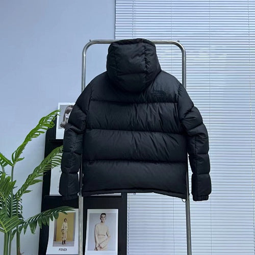 The North Face Black Tonal Logo Hooded Puffer Jacket
