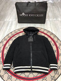 Moose Knuckles Black Hooded Teddy Fleece Jacket