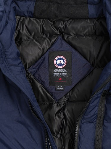 Canada Goose Navy Blue Stand Collar Zip-Front Puffer Jacket