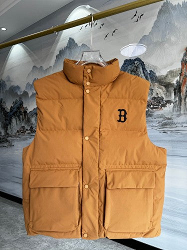 Boston Red Sox Mustard Yellow Quilted Puffer Vest