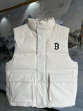 Boston Red Sox White Quilted Puffer Vest