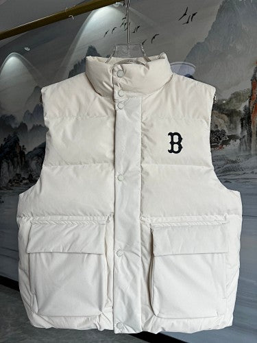 Boston Red Sox White Quilted Puffer Vest