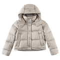 Lululemon Stone Beige Logo Hooded Quilted Puffer Jacket
