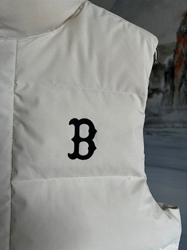 Boston Red Sox White Quilted Puffer Vest