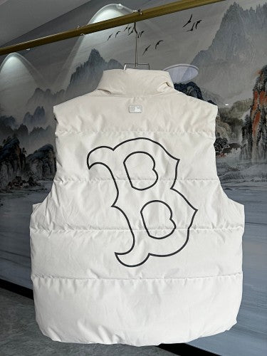 Boston Red Sox White Quilted Puffer Vest