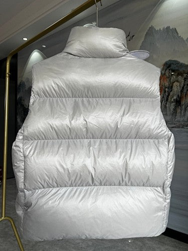 Canada Goose Silver Gray Glossy Quilted Puffer Vest