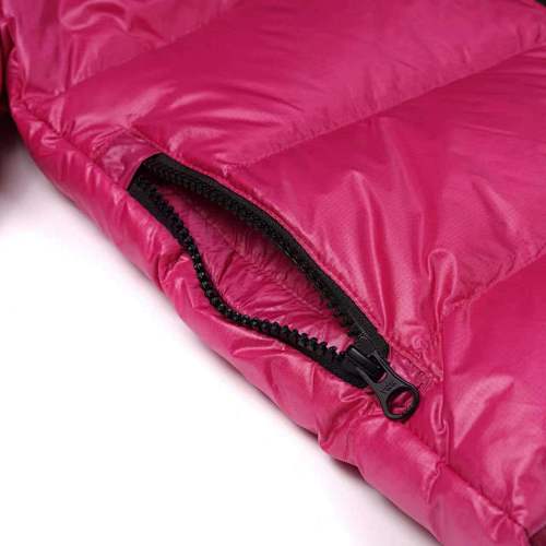 Canada Goose Fuchsia Pink Hooded Puffer Jacket with Contrast Stripes