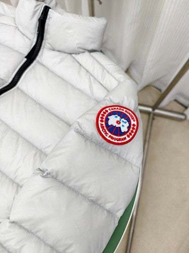 Canada Goose Silver Gray Stand Collar Quilted Puffer Jacket
