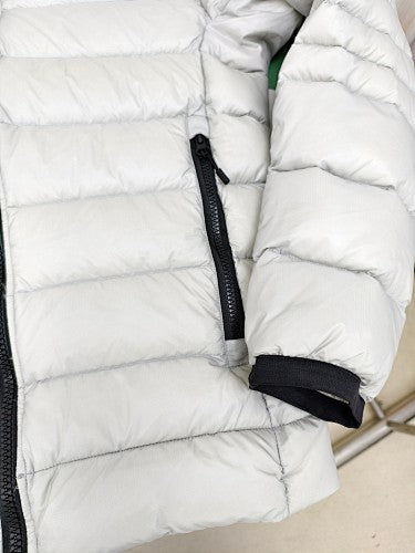 Canada Goose Silver Gray Stand Collar Quilted Puffer Jacket