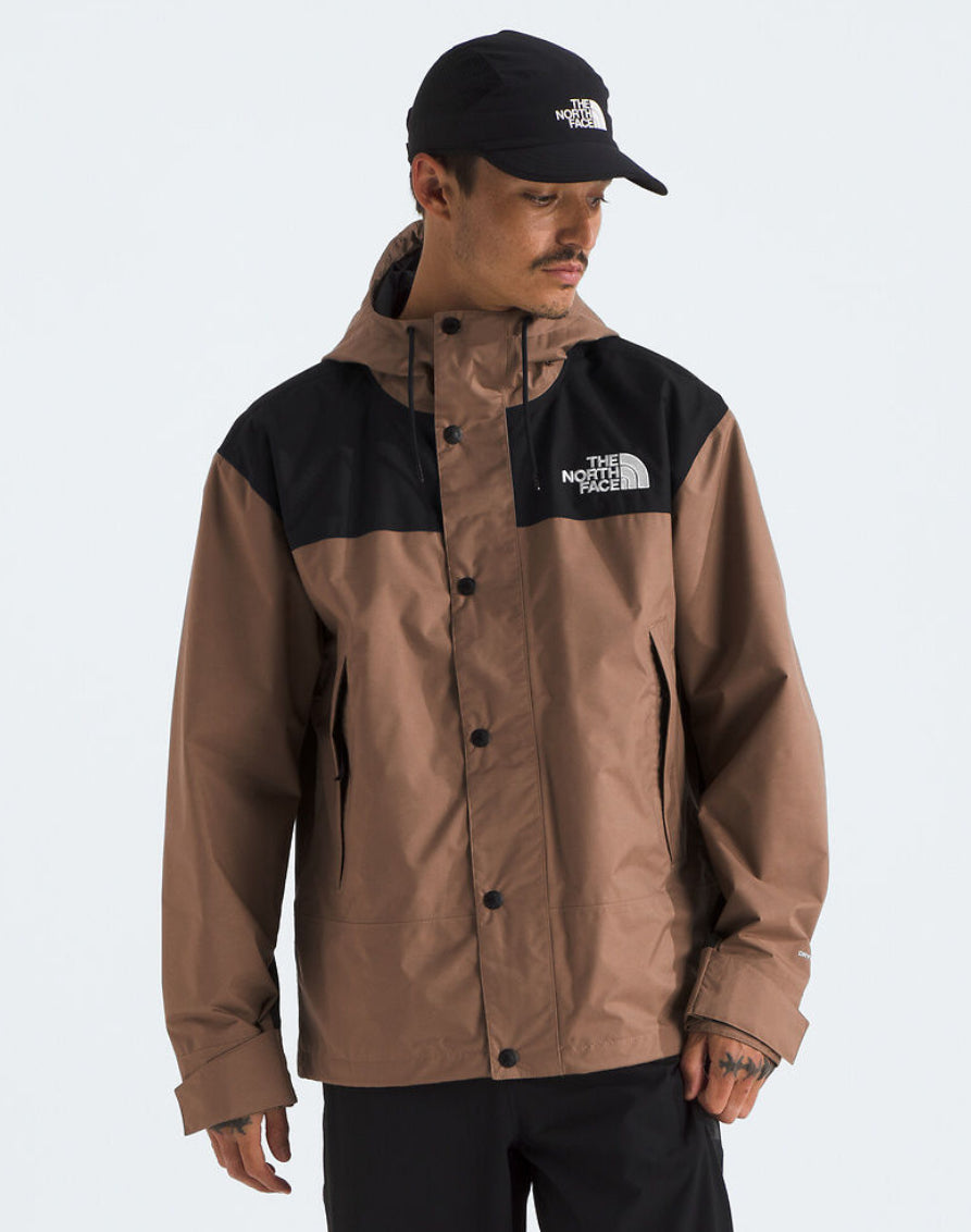 The North Face Tan Brown and Black Colorblock Hooded Jacket