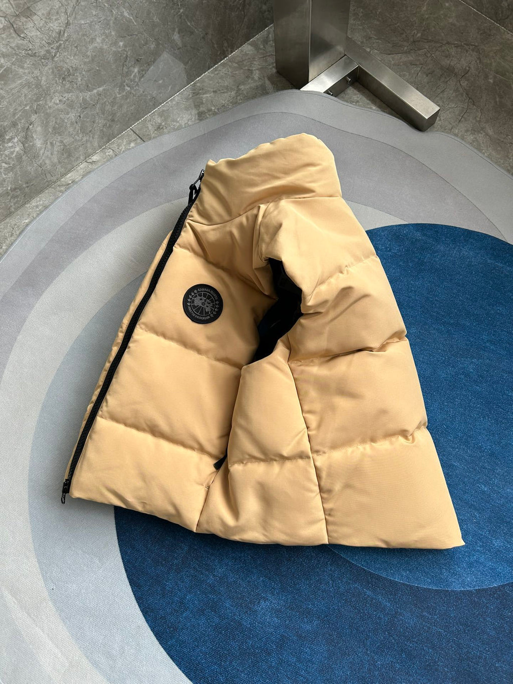 Canada Goose Sand Beige Black Label Quilted Puffer Vest