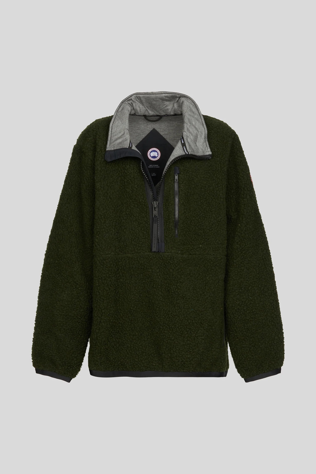 Canada Goose Dark Olive Green Half-Zip Fleece Pullover