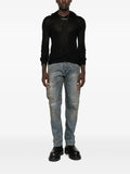 Rick Owens sheer hooded sweater