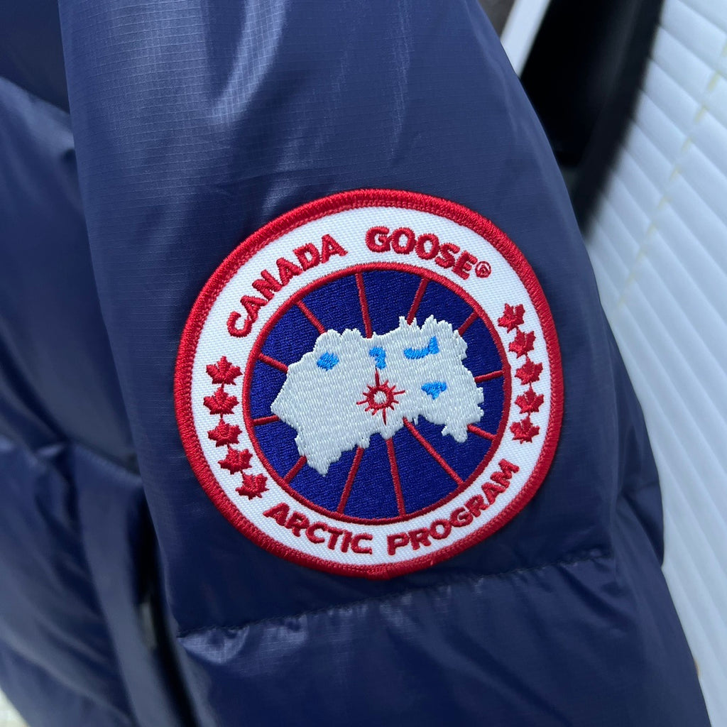 Canada Goose Navy Blue Classic Patch Hooded Puffer Jacket