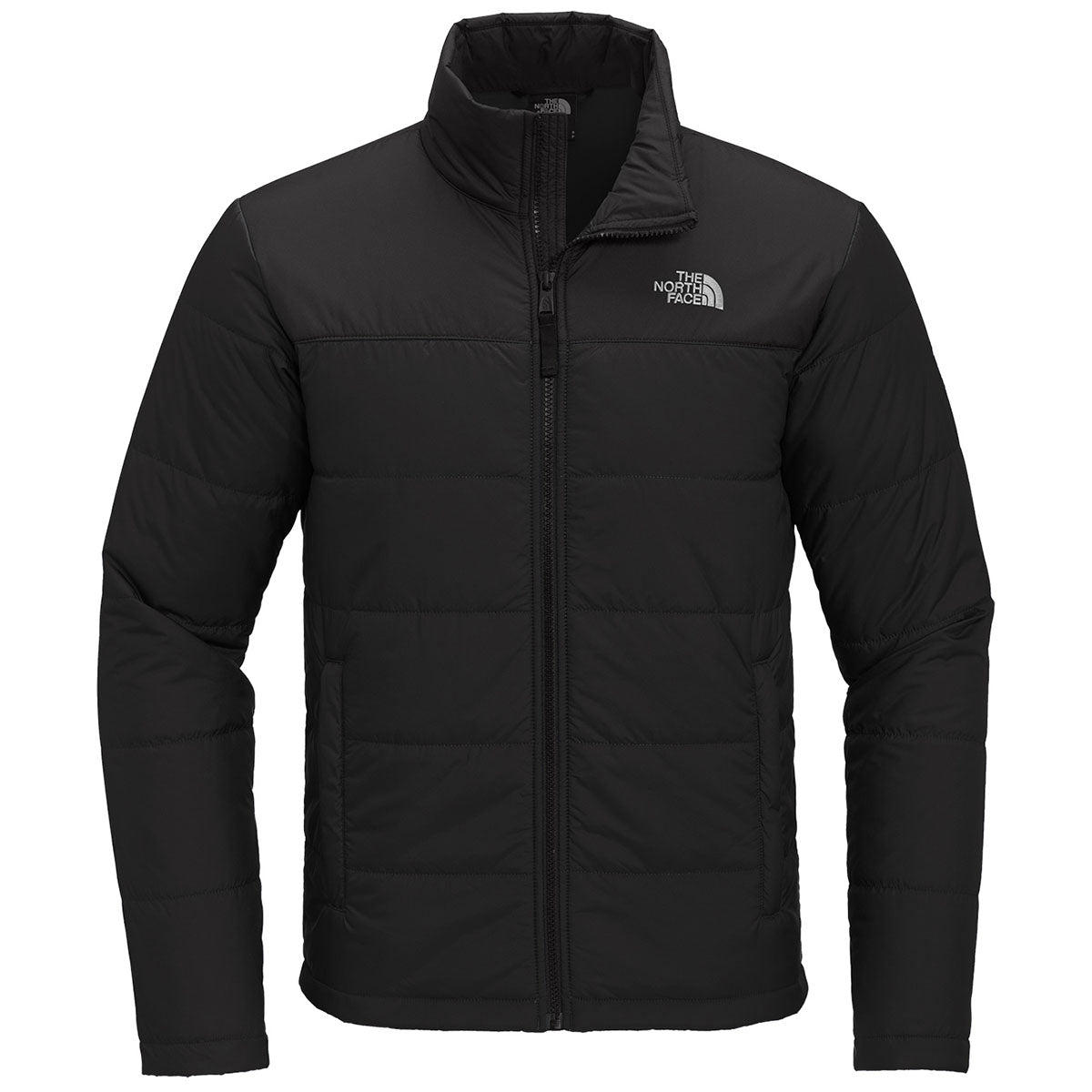 The North Face Black Stand Collar Quilted Jacket