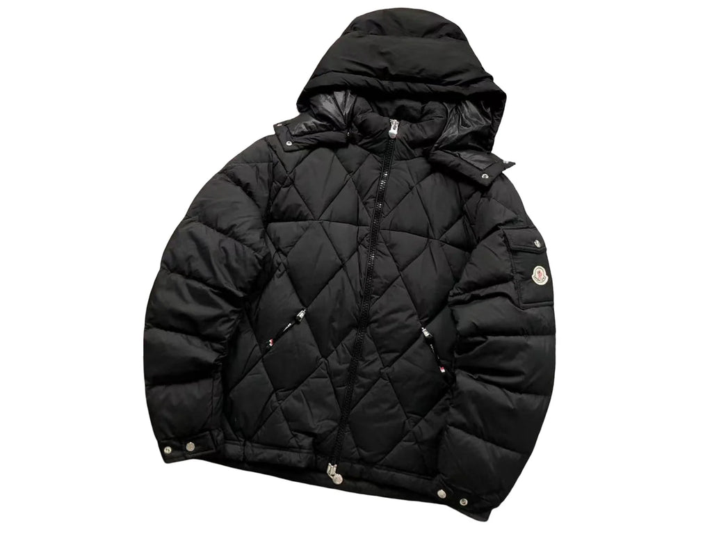 Moncler Black Diamond Quilted Hooded Puffer Jacket