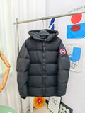 Canada Goose Black Classic Patch Hooded Puffer Jacket