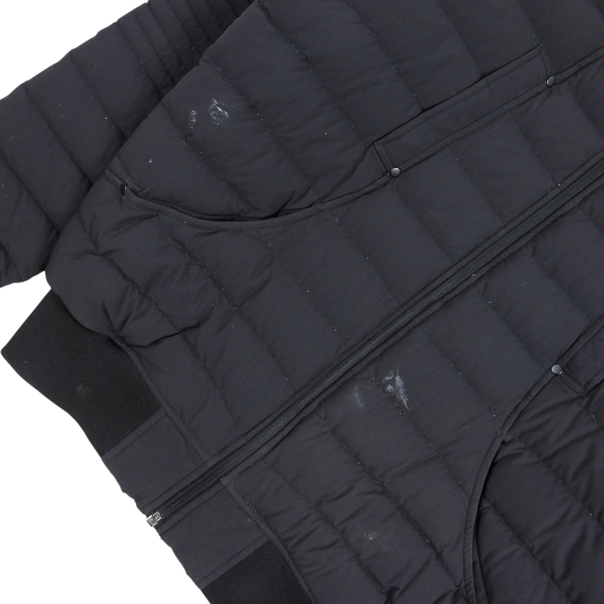 Moncler Black Quilted Zip-Front Bomber Jacket
