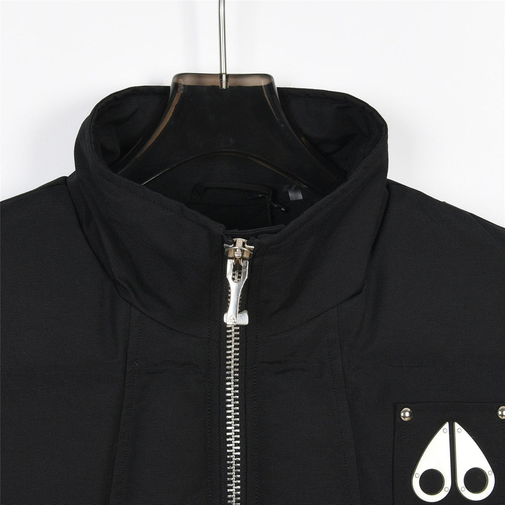 Moose Knuckles Black Studded Quilted Puffer Vest