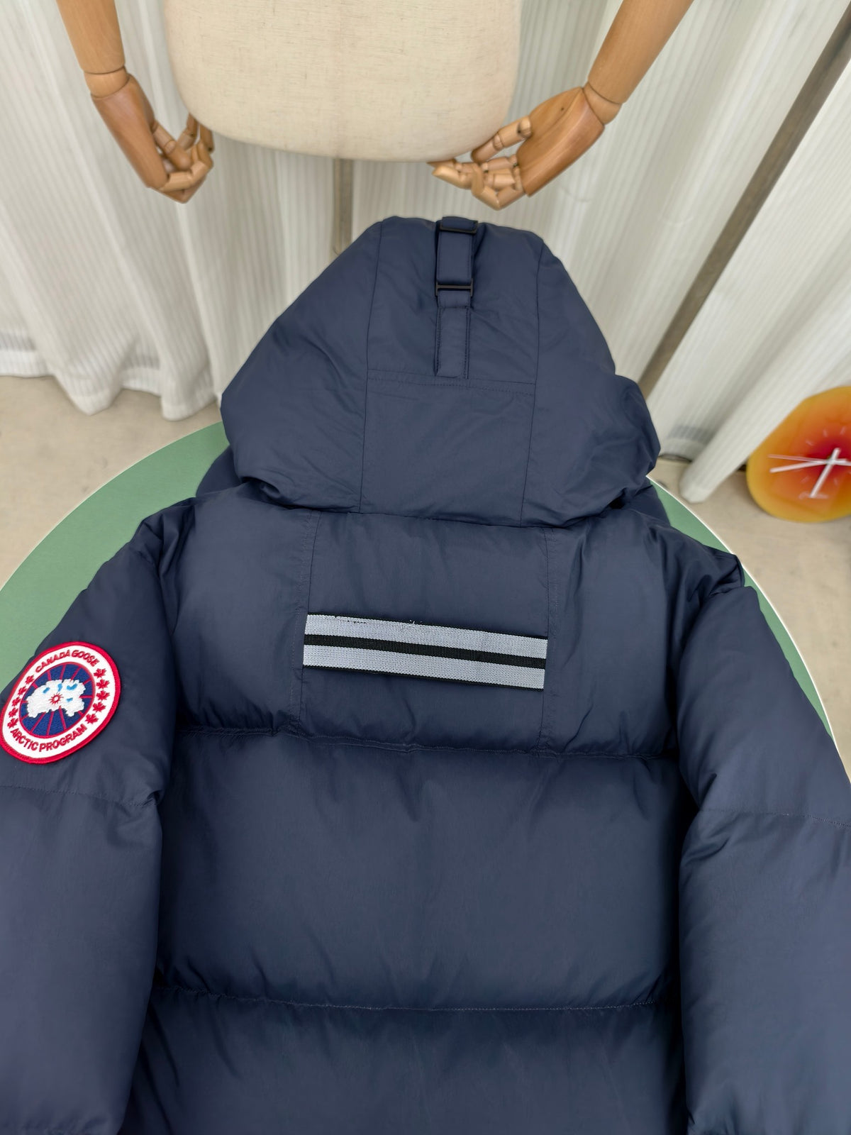 Canada Goose Navy Blue Classic Patch Hooded Puffer Jacket