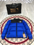 The North Face Royal Blue Black Colorblock Puffer Jacket