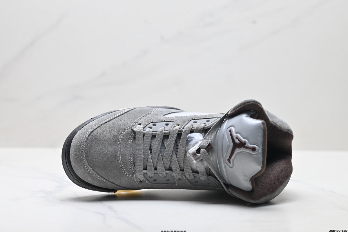 Air Jordan 5 Retro Wolf Grey Black Sneakers