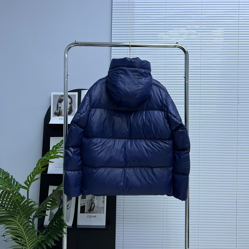 Canada Goose Navy Blue Classic Patch Hooded Puffer Jacket