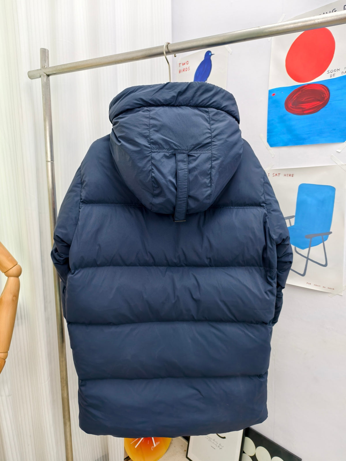 Canada Goose Navy Blue Classic Patch Hooded Puffer Jacket