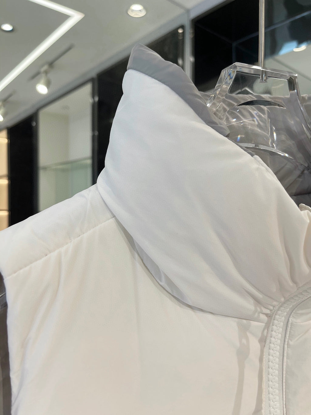 Canada Goose White Tonal Patch Quilted Puffer Vest
