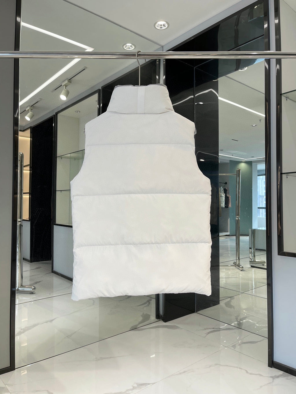 Canada Goose White Tonal Patch Quilted Puffer Vest