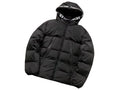 Moncler Black White Logo Hooded Puffer Jacket