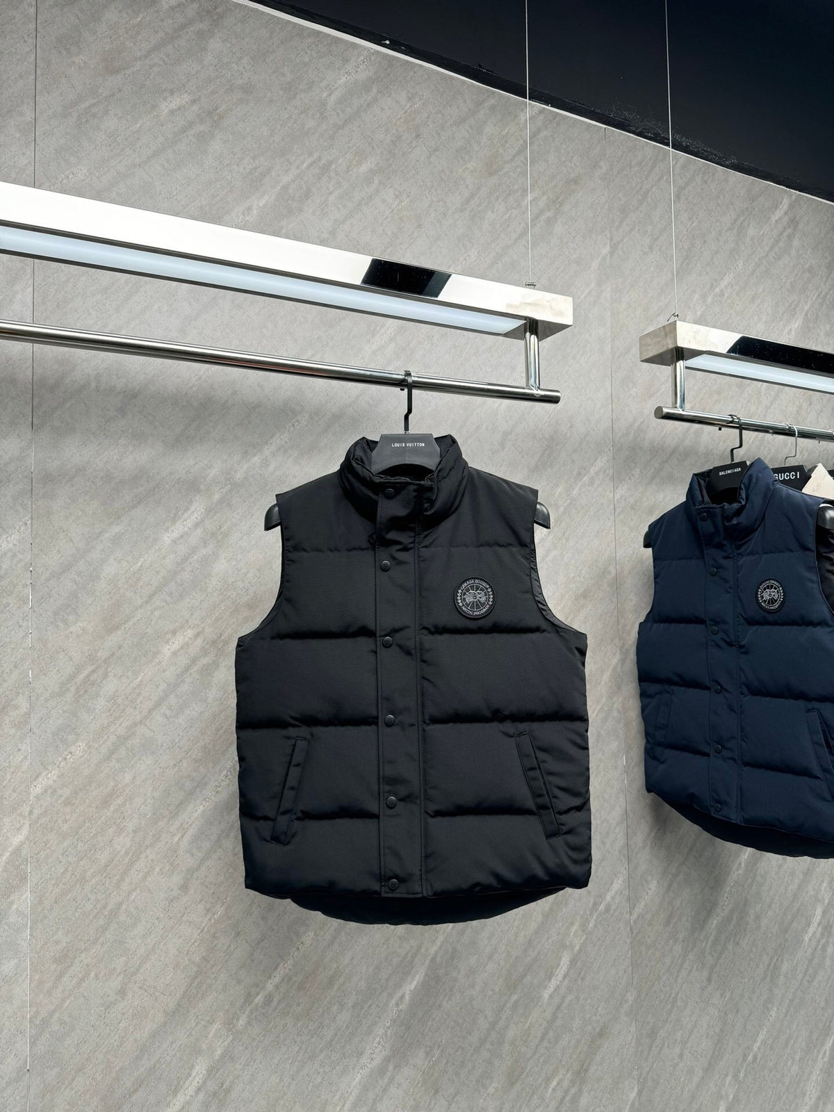 Canada Goose Black Tonal Patch Quilted Puffer Vest