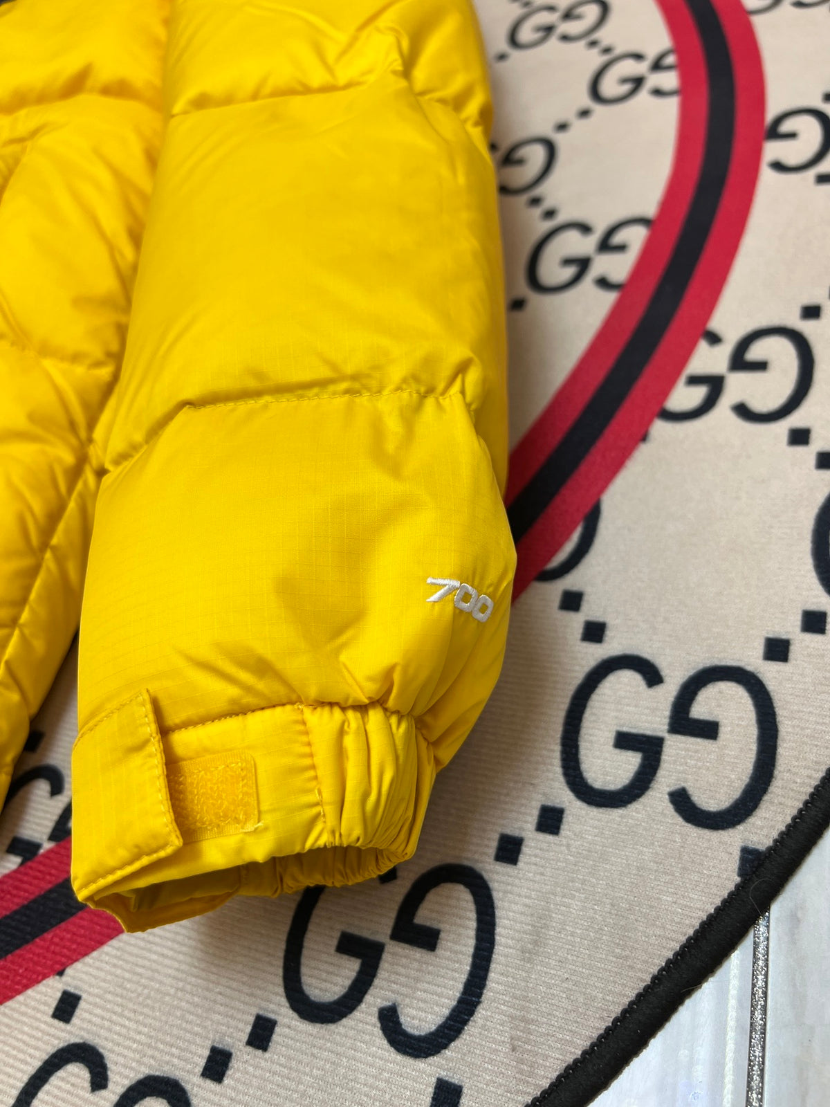 The North Face Yellow Black Colorblock Puffer Jacket