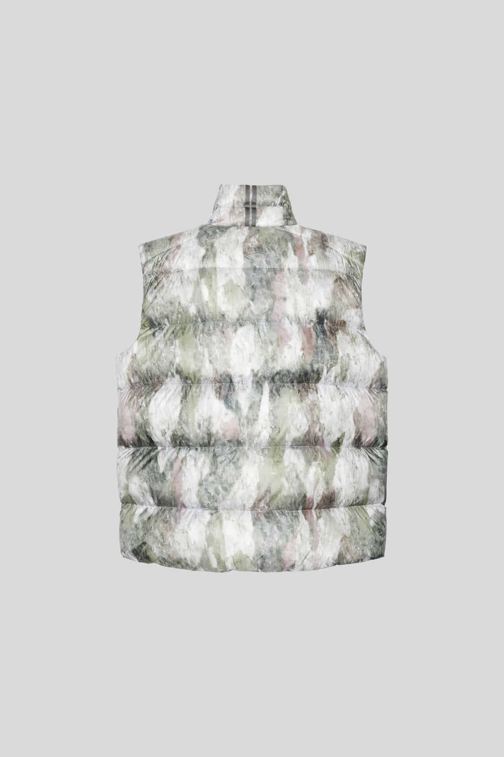 Canada Goose Sage Green and Gray Abstract Print Puffer Vest